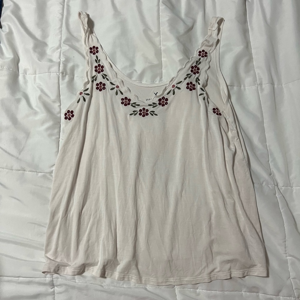 American Eagle Embroidered Tank Top